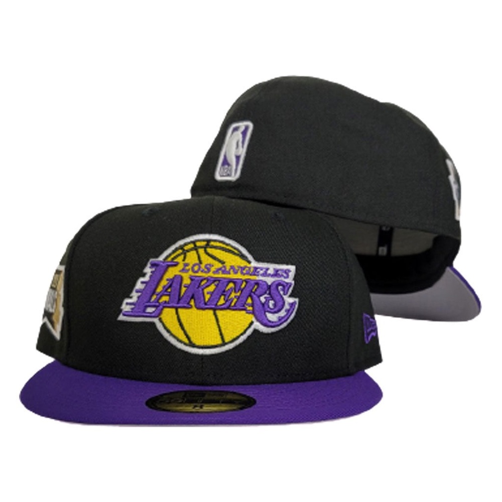 NEW ERA BLACK / PURPLE LOS ANGELES LAKERS NBA FINALS SIDE PATCH 59FIFTY FITTED